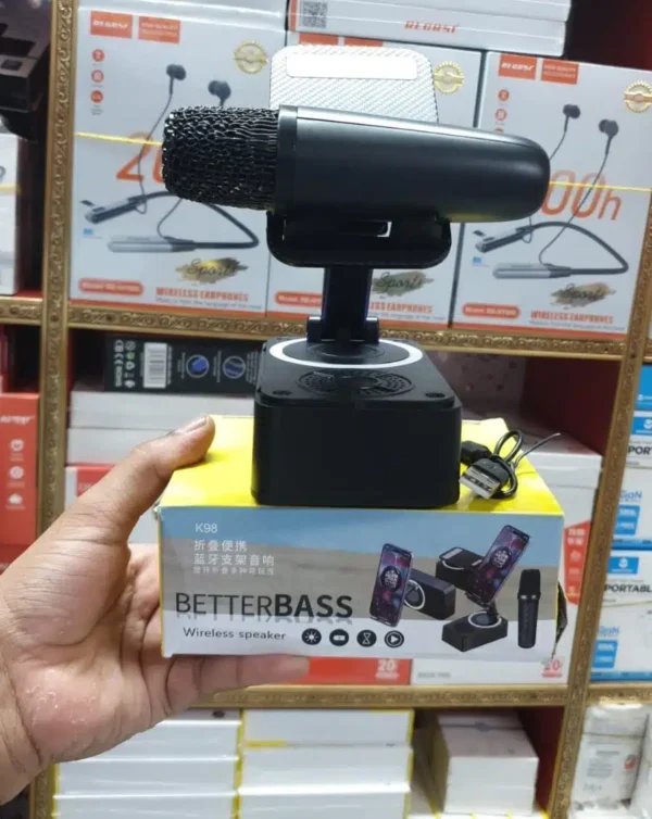 Phone Stand with 360° Bluetooth Speaker